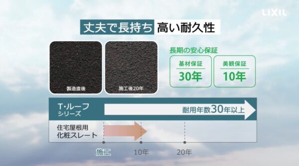 T・ルーフ-耐候性が抜群で塗り替え不要